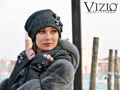 Женские зимние вязаные шапки Визио Италия