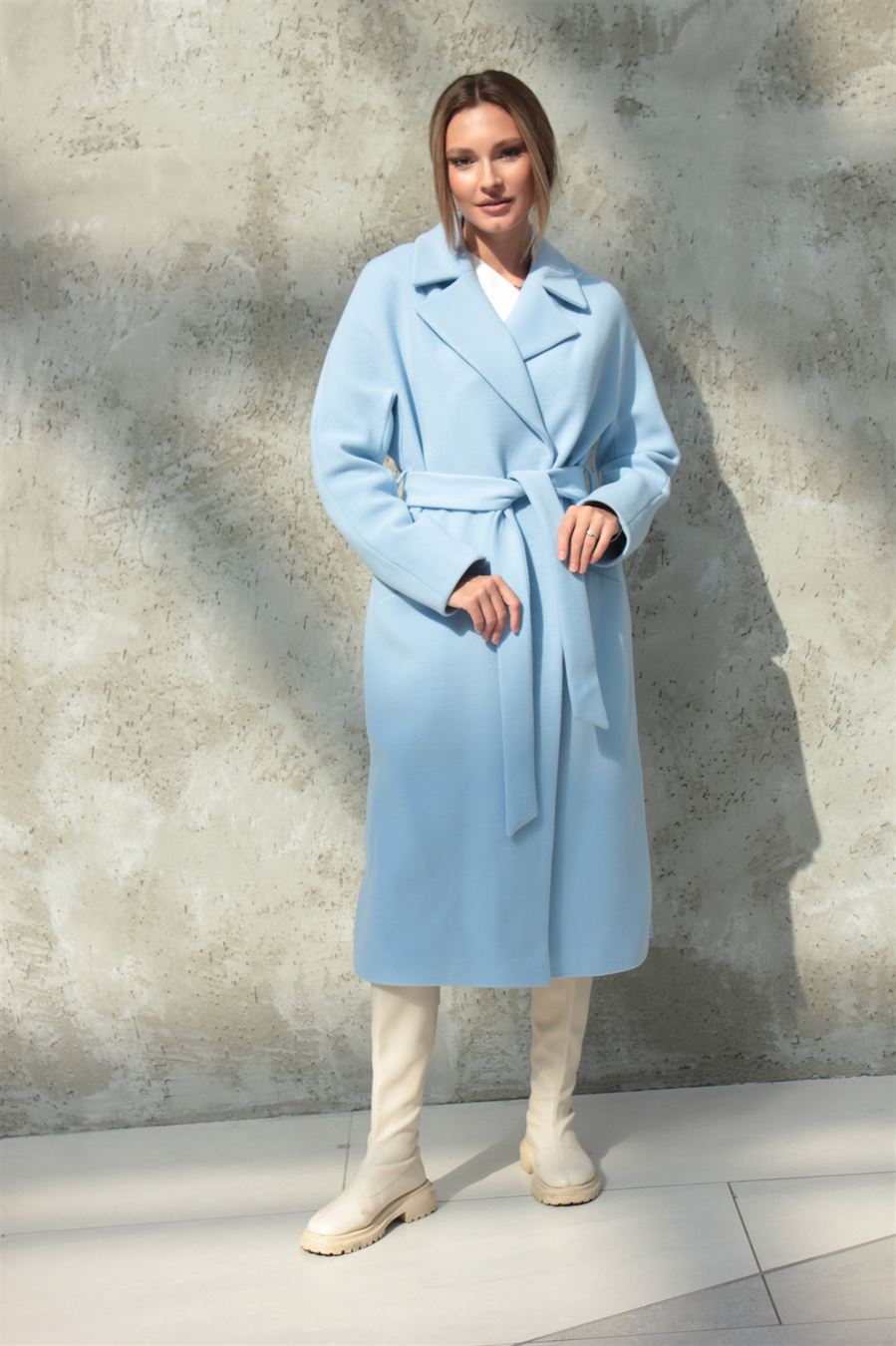 Silvia Monetti пальто 135 голубое фото