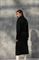 Черное драповое женское пальто фото