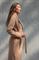 Песочное драповое пальто женское фото