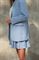 Дизайнерский костюм юбка с пиджаком голубого цвета фото