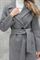 Женское шерстяное пальто серого цвета Сильвия фото