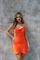 Оранжевое платье комбинация короткое фото