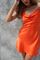 Платье комбинация оранжевого цвета фото