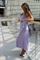 Платье комбинация лилового цвета с вырезом качели для женщин