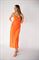 Оранжевое длинное платье фото