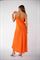 Женское оранжевое платье на бретельках