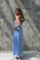 Голубое женское платье комбинация фото