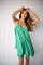Зеленое платье комбинация для женщин фото