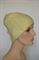 Желтая зимняя женская шапка