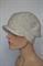 Итальянская белая кепка с паейтками зимняя женская